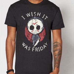 Friday the 13th Jason Vorhees Black Graphic T-Shirt
